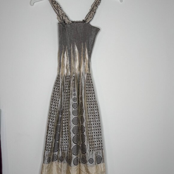 Shiny Beige Max Studio Sun Dress, One Size - Picture 3 of 16